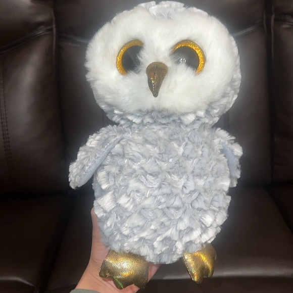 Beanie boos Ty owl owlette April 20th owl cute new owl golden sparkly eyes - Picture 2 of 10